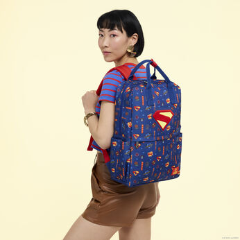 Superman All-Over Print Nylon Full-Size Backpack, Image 2